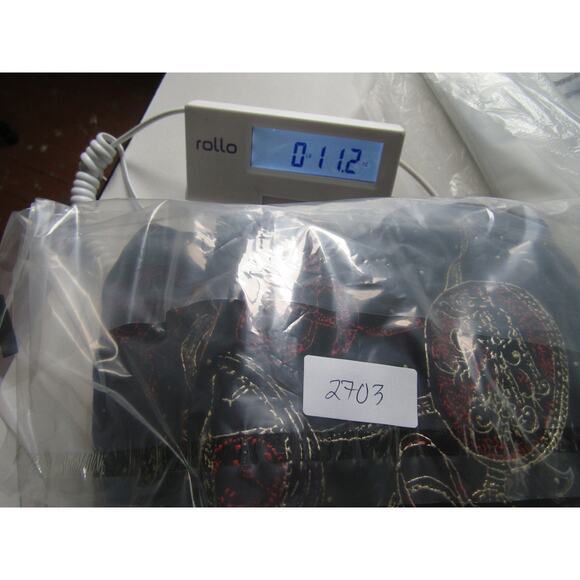 Très Paquette Velvet Blazer Women’s M Black Gold Pocket Watch Print Vintage USA - Picture 7 of 7